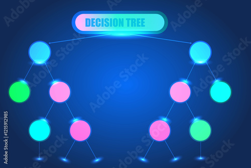 random decision tree technology abstract background. 