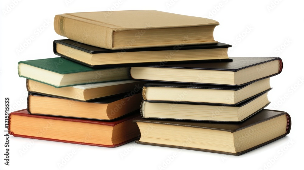 Stack of books on white background, high quality professional photography, Best Book Photo, Education, school, library Stack of books on white background, high quality professional photography, Best Book Photo, Education, school, library