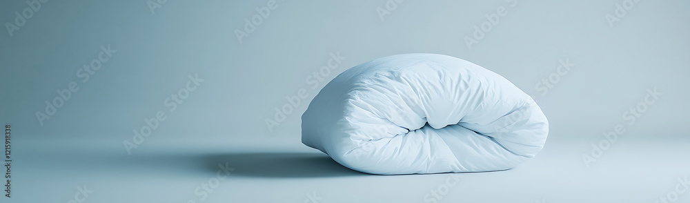 Soft White Cloud-like Form on a Light Blue Background Soft White Cloud-like Form on a Light Blue Background