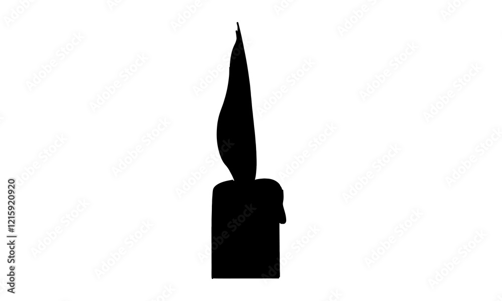 Fototapeta premium silhouette of candle light illustration