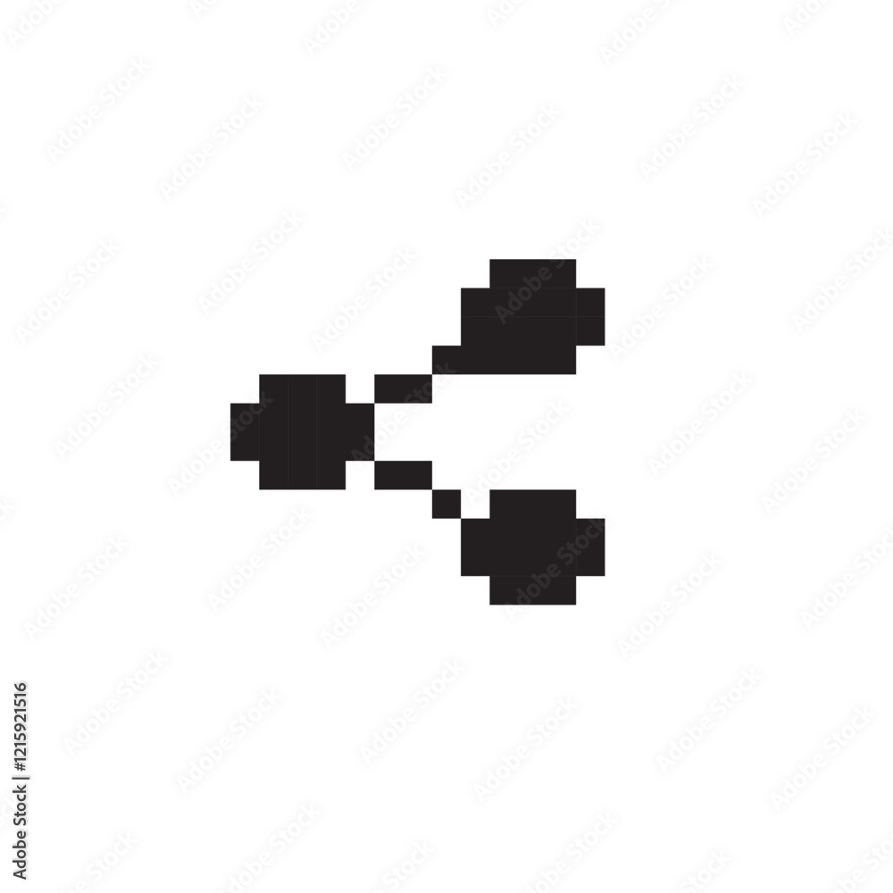 share icon pixel art ,vector illustration on isolated background. share icon pixel art ,vector illustration on isolated background.