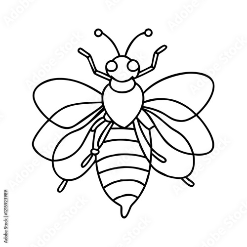 vector illustration of a bee