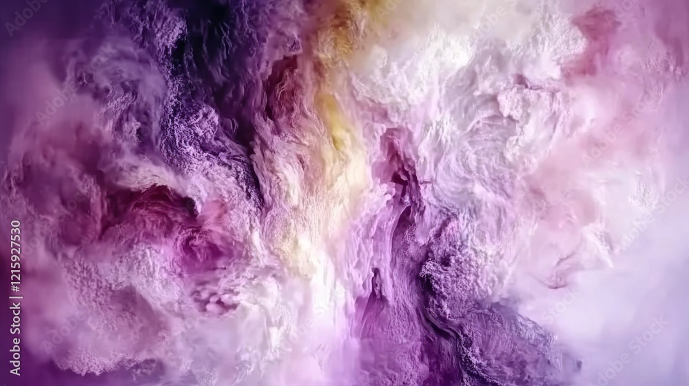 Fototapeta premium Abstract Purple and White Cloud Formation: A Dreamlike Celestial Landscape