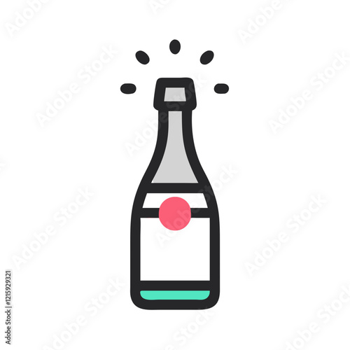 champagne bottle icon design