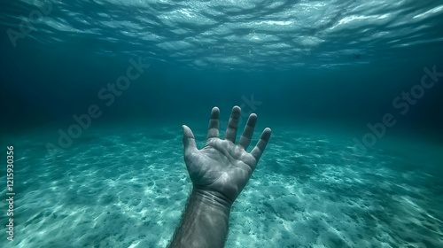 Underwater Hand Photo: Reaching Up