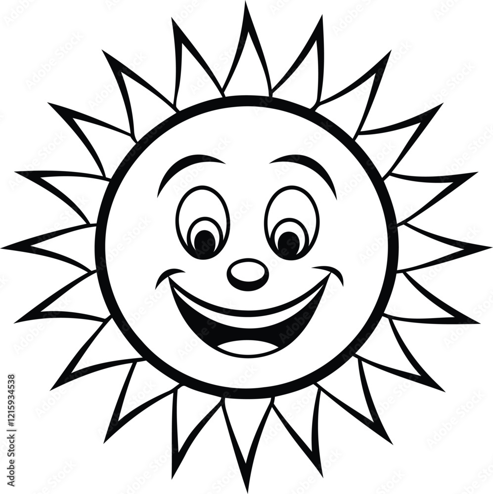 Cute Smiling Sun vector illustration, Smiling Sun line art vector, Smiling Sun vector icon design, Smiling Sun logo Cute Smiling Sun vector illustration, Smiling Sun line art vector, Smiling Sun vector icon design, Smiling Sun logo