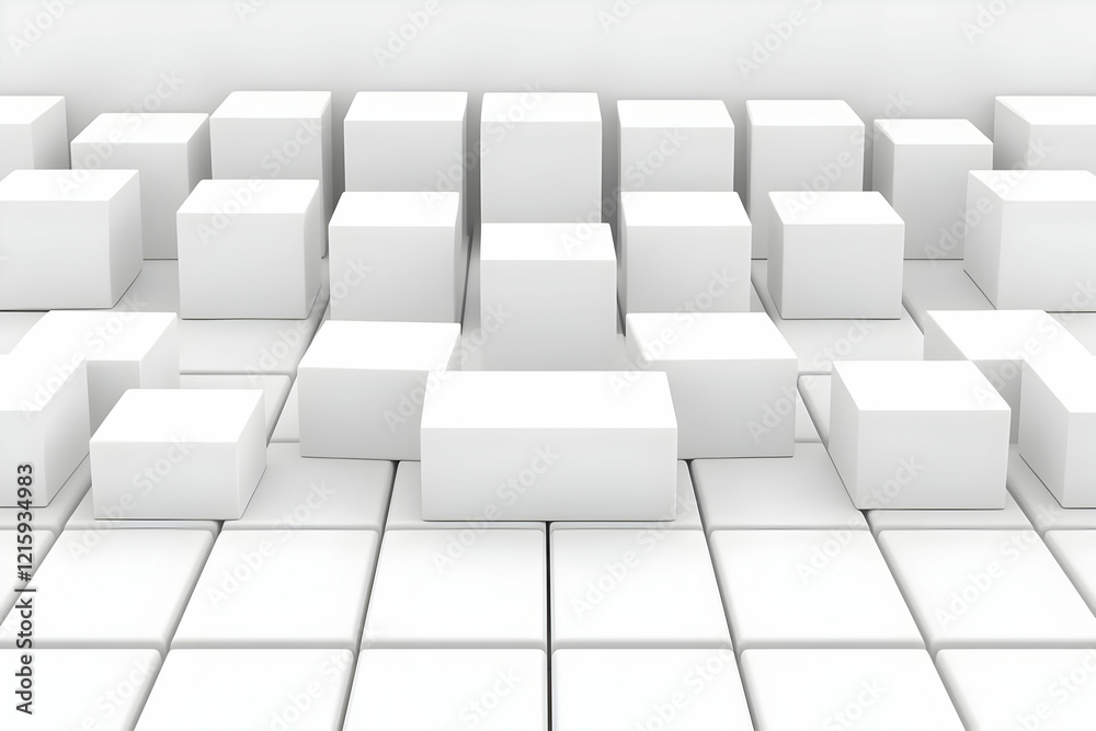 White Cube 3D Illustration White Cube 3D Illustration