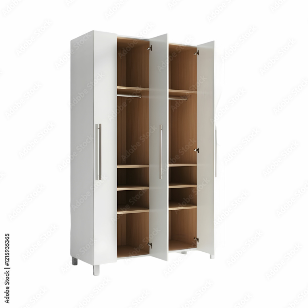 A pleasant Cupboard wardrobe on the white background A pleasant Cupboard wardrobe on the white background