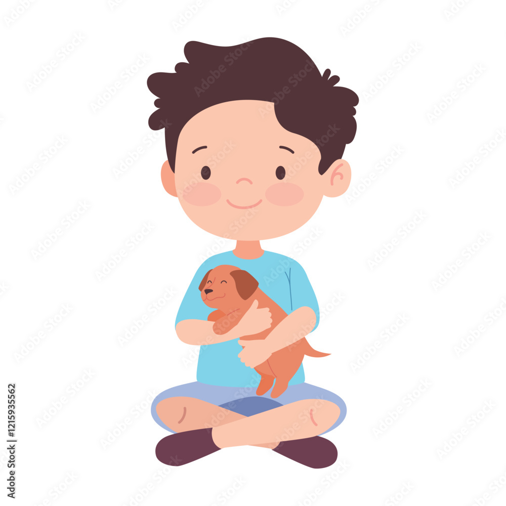 Boy with puppy Boy with puppy