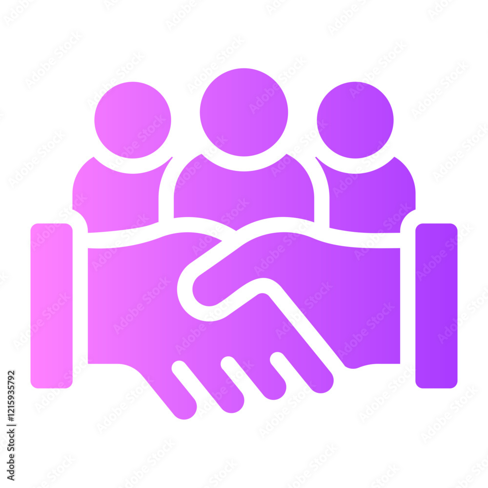 Fototapeta premium handshake gradient icon