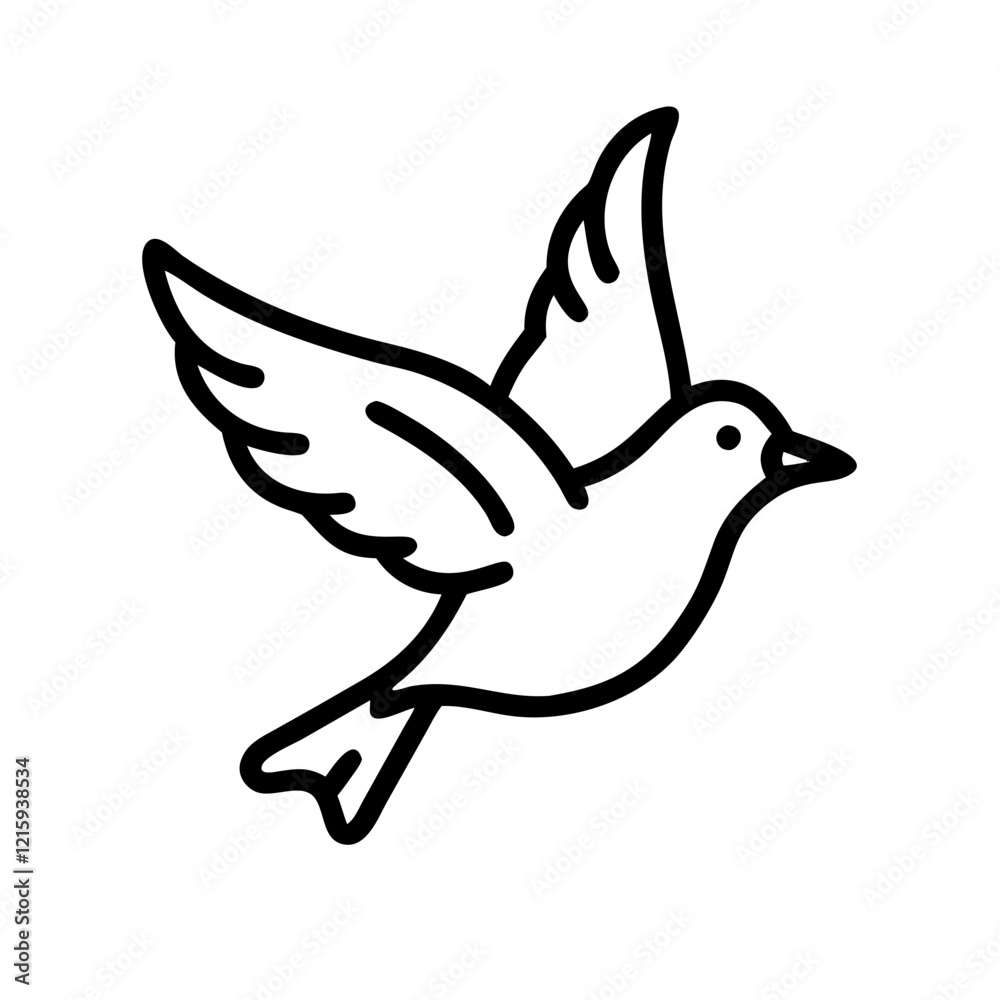 Obraz premium vector illustration of a dove