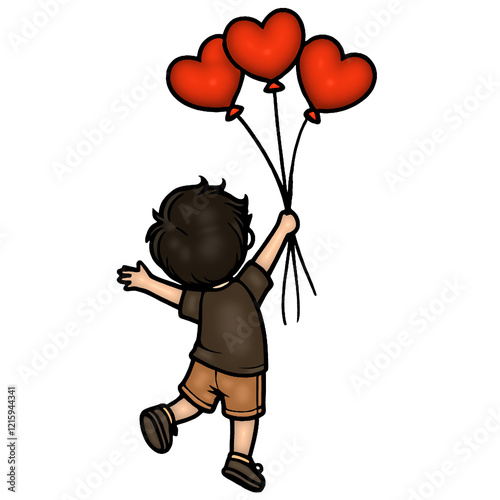 child with balloon