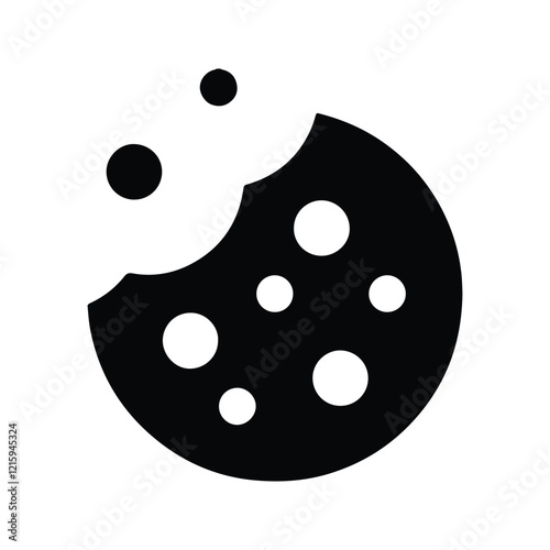 Biscuit icon. Cake Icon Illustration Vector. Bitten Biscuits. Crispy Biscuits.