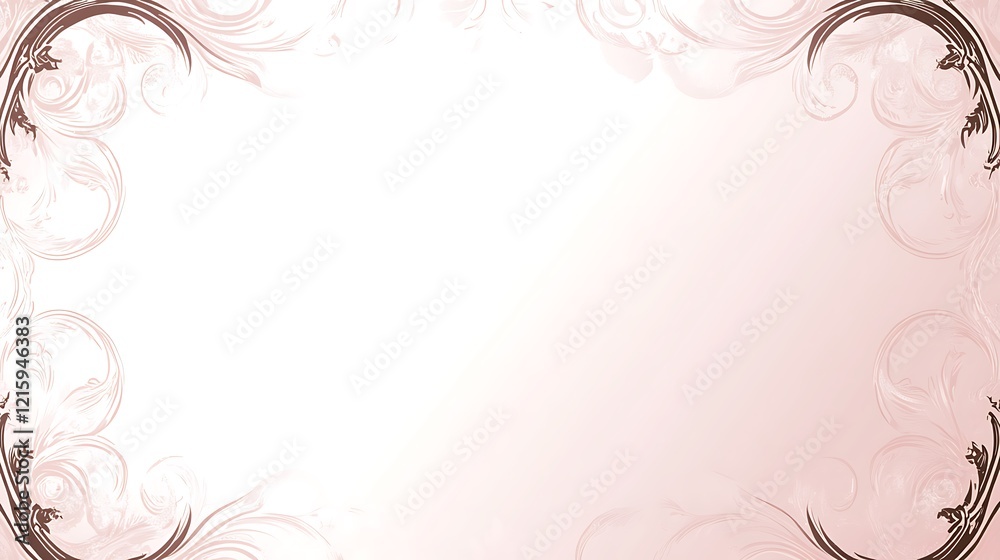 Elegant Pink Floral Frame Design Background Elegant Pink Floral Frame Design Background