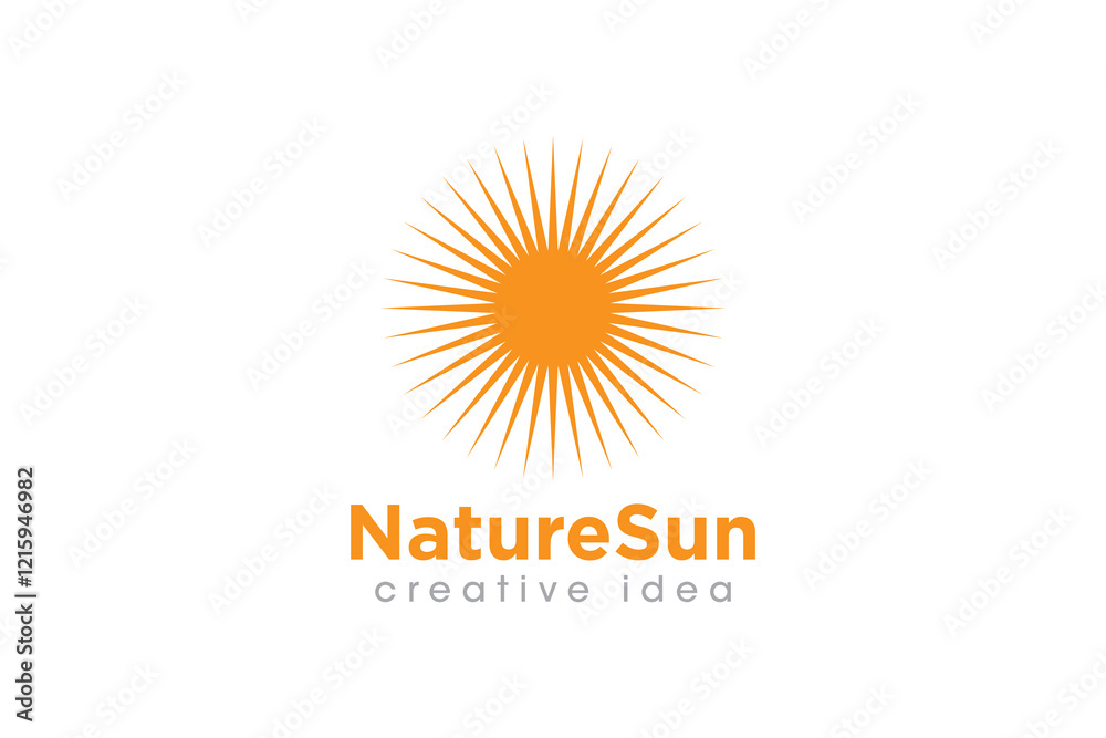 Fototapeta premium Creative Sun Concept Logo Design Template