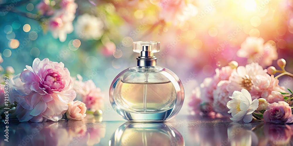Abstract art: minimalist perfume bottle double exposure, elegant scent, luxury fragrance design. Abstract art: minimalist perfume bottle double exposure, elegant scent, luxury fragrance design.