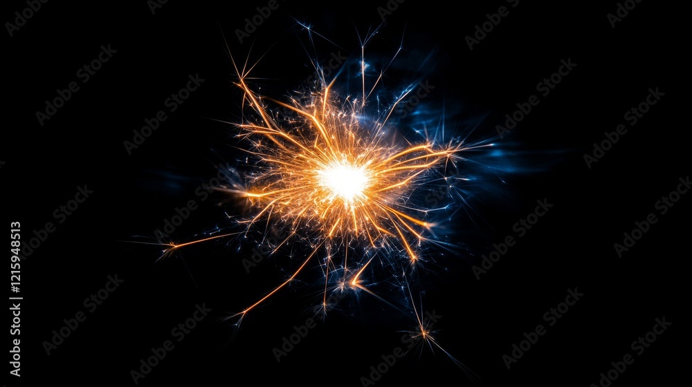 Sparkling Fireworks Display Night Light Show Sparkling Fireworks Display Night Light Show