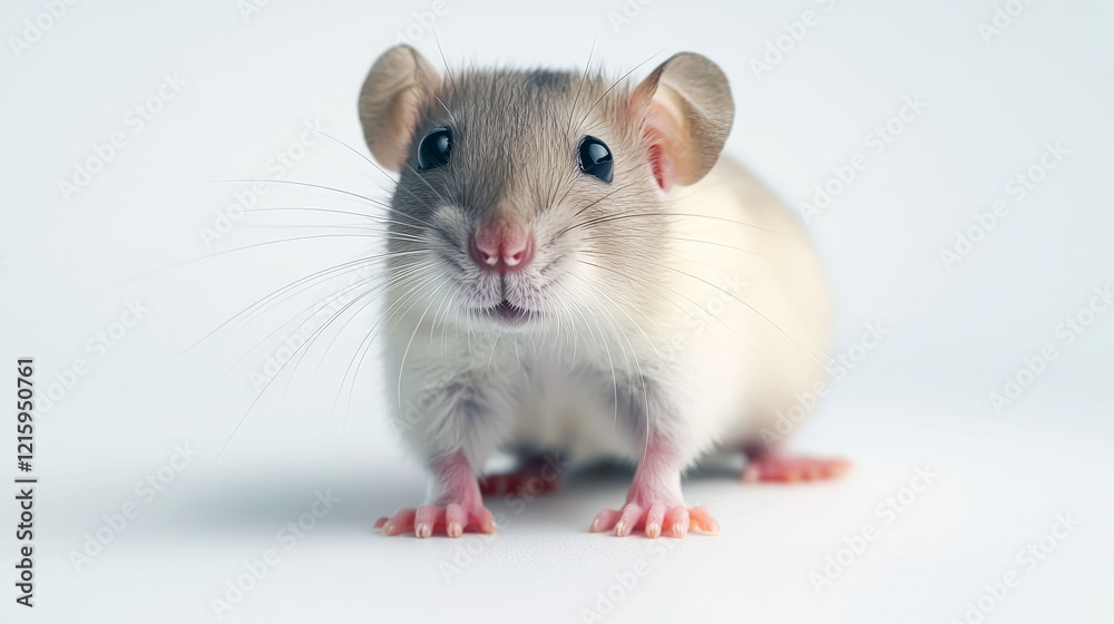Adorable Pet Rat Closeup: A Charming and Fluffy Rodent Portrait Adorable Pet Rat Closeup: A Charming and Fluffy Rodent Portrait
