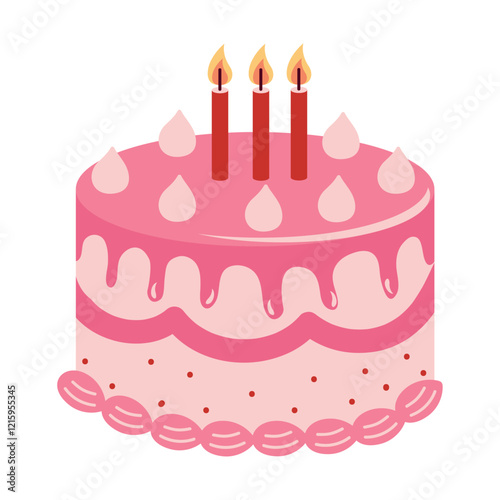 Birthday cake with candles