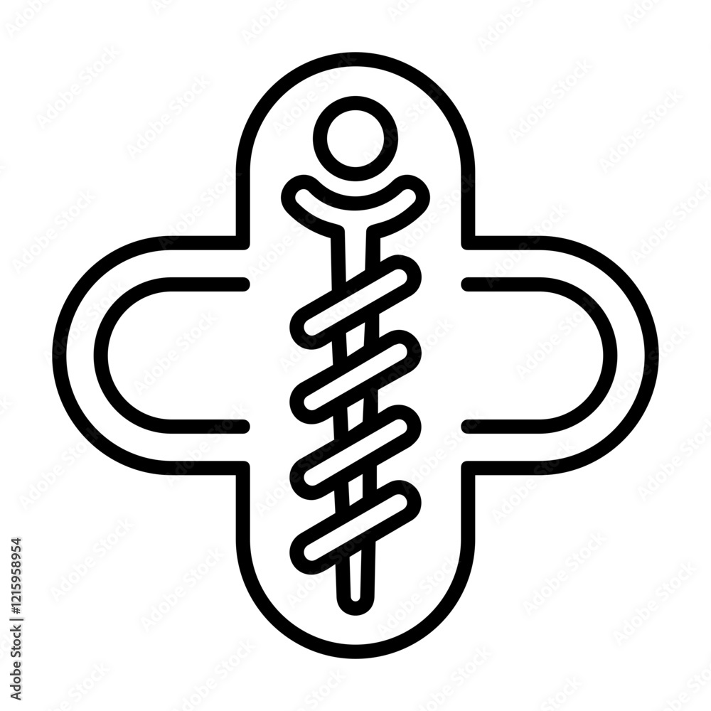 Medicine symbol Outline Style Icon Medicine symbol Outline Style Icon