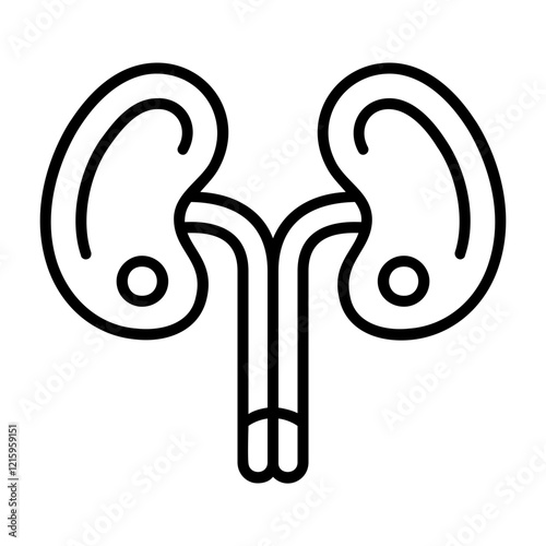 Kidneys Outline Style Icon