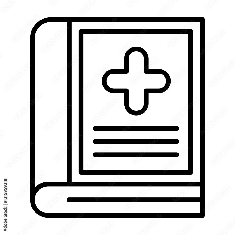 Obraz premium Medical book Outline Style Icon