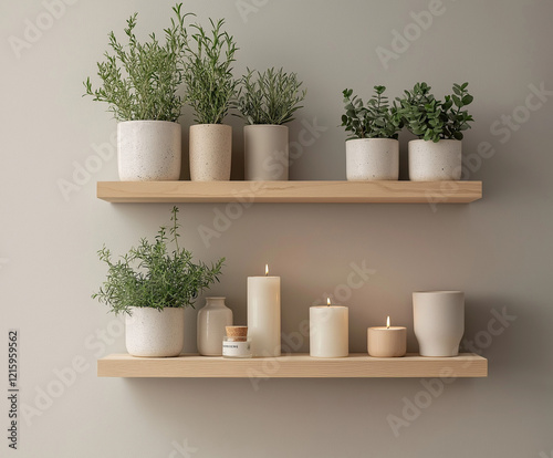 Scandinavian-Style Floating Wall Shelf with a Minimalist Design photo