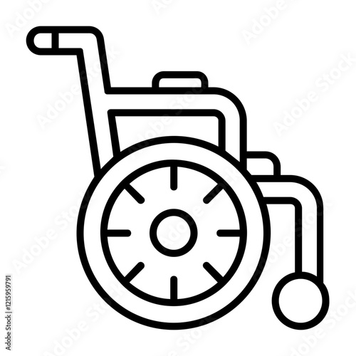 Wheel chair Outline Style Icon