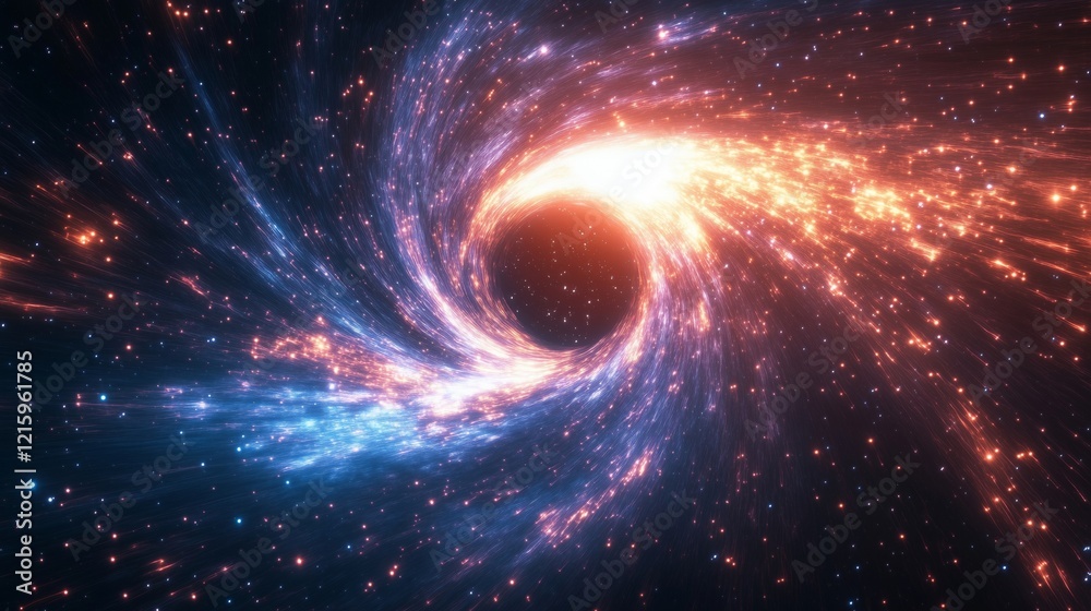 A Stunning View of a Black Hole Surrounded by Cosmic Energy A Stunning View of a Black Hole Surrounded by Cosmic Energy