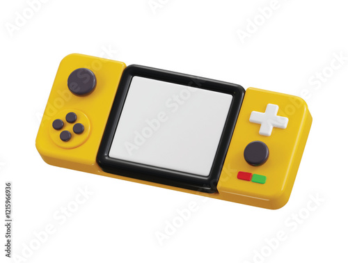 Handheld game console 3d render concept of Video game console, portable Game console icon vector illustration