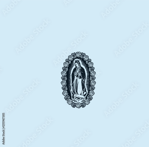 THESE HIGH QUALITY MOTHER MARIA VECTOR FOR USING VARIOUS TYPES OF DESIGN WORKS LIKE T-SHIRT, LOGO, TATTOO AND HOME WALL DESIGN