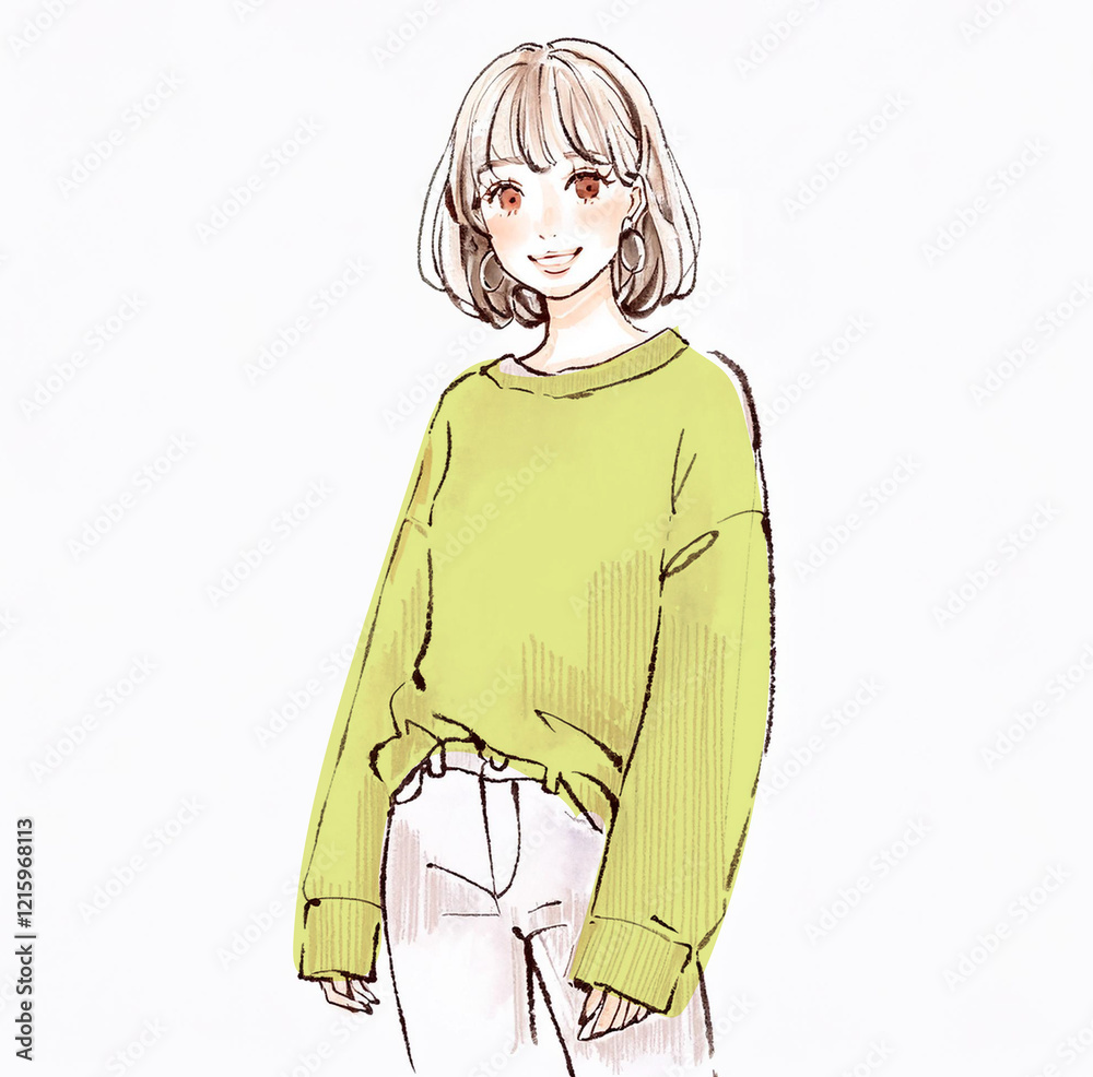 女性・女の子のイラスト素材 女性・女の子のイラスト素材