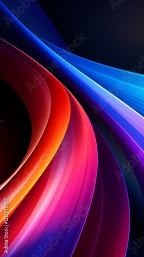 digital technology abstract arc rainbow light poster background