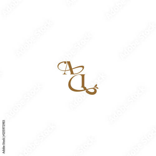 monogram wedding concept initial leaf line AI modern organic logo letter