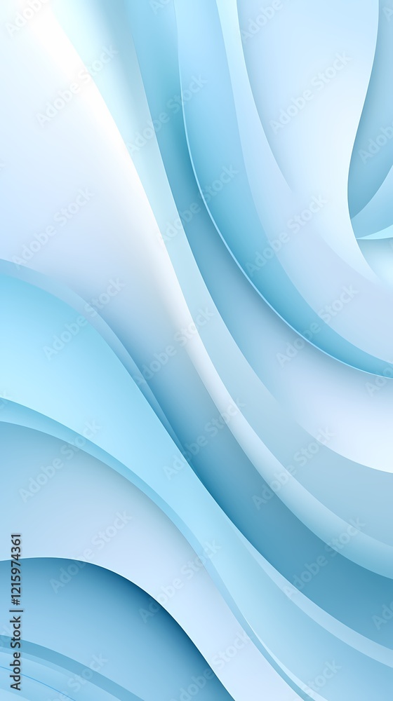 Fototapeta premium digital technology blue and white abstract curve poster background