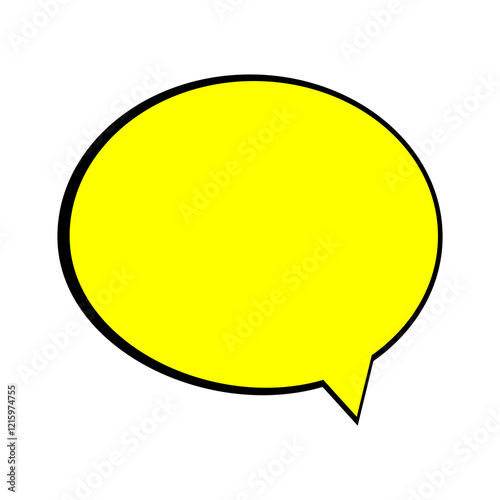 Simple yellow speech bubble with black shadow