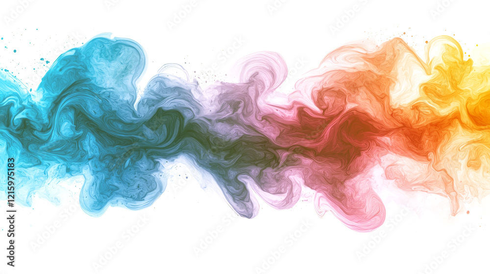 Fototapeta premium Abstract Colorful Fluid Swirls: Vibrant Gradient Texture Background