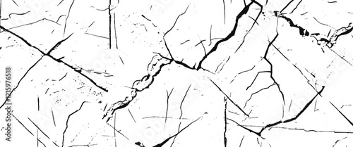 Vector abstract white and black grunge cracked marble surfaces texture design.