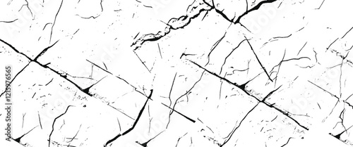 Vector abstract white and black grunge cracked marble surfaces texture design.