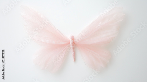 Delicate Pink Butterfly:  A soft, pale pink butterfly with delicate wings is showcased against a clean backdrop, creating a minimalist and elegant composition.  