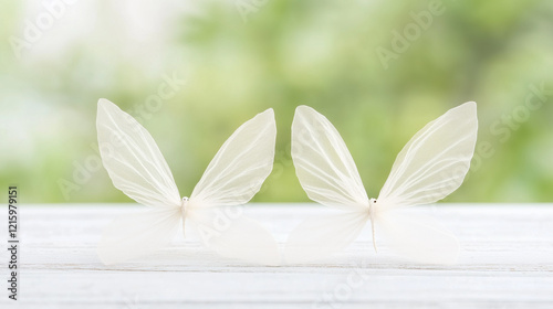 Serene Wings: Two delicate,...