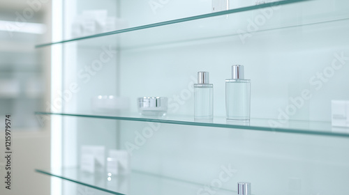 Glass Shelves with Products...