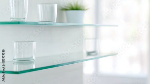 Glass Shelves Minimalist:  ...