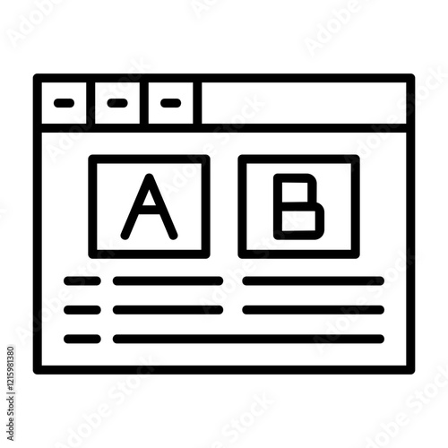 AB testing Outline Style Icon