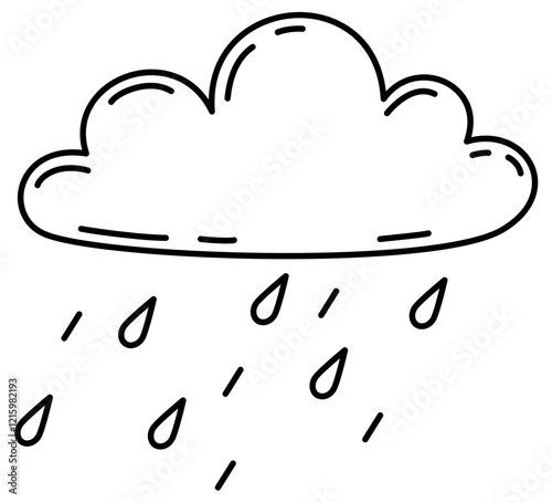 Raincloud, pouring rain 