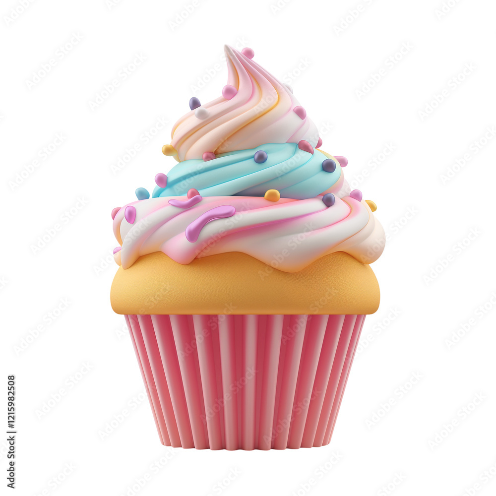 cupcake with pink icing