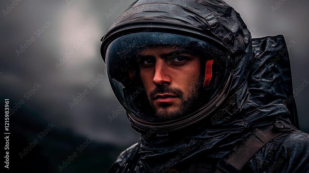 Astronaut Portrait: A Dark and Moody Space Exploration Image Astronaut Portrait: A Dark and Moody Space Exploration Image