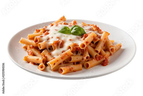 Baked Ziti Splash in milk PNG