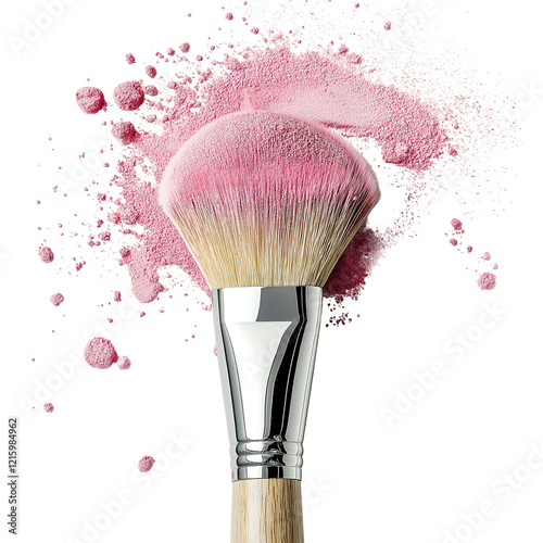 make up brush and powder