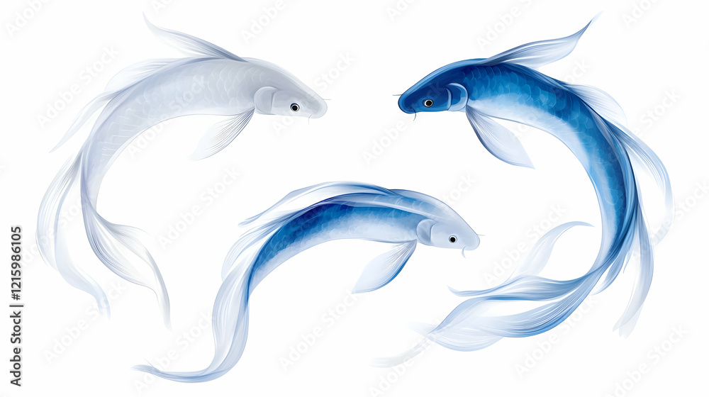 Elegant Koi Fish Illustration Elegant Koi Fish Illustration